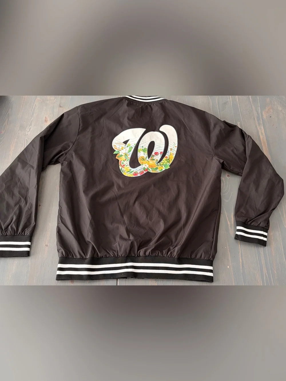 Washington Nationals Art of the gameBlack Varsity-Style Men's Jacket Size L